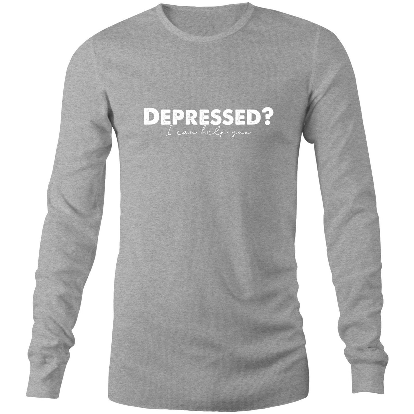 Depressed? - Mens Long Sleeve T-Shirt